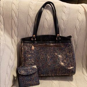 Patricia Nash Satchel and matching Wallet